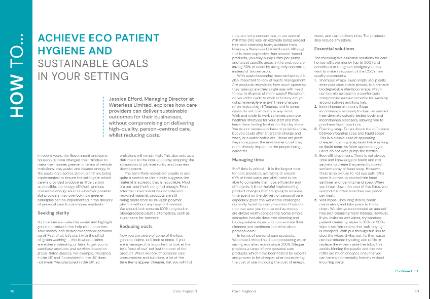Savings Solutions And Sustainability Issue 3 Care Management Matters